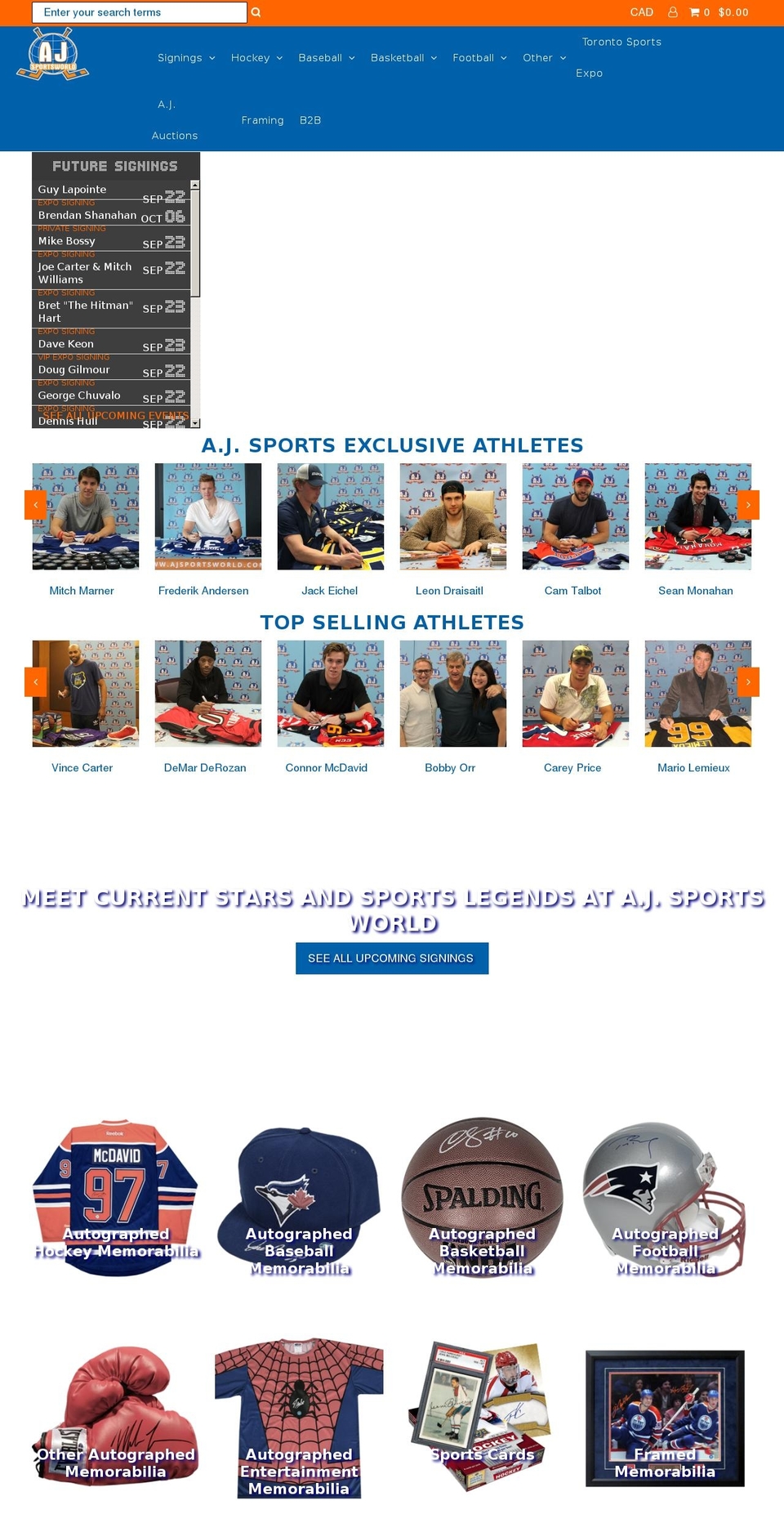 LittleRocket - July 2018 Changes Shopify theme site example ajsportsworld.ca