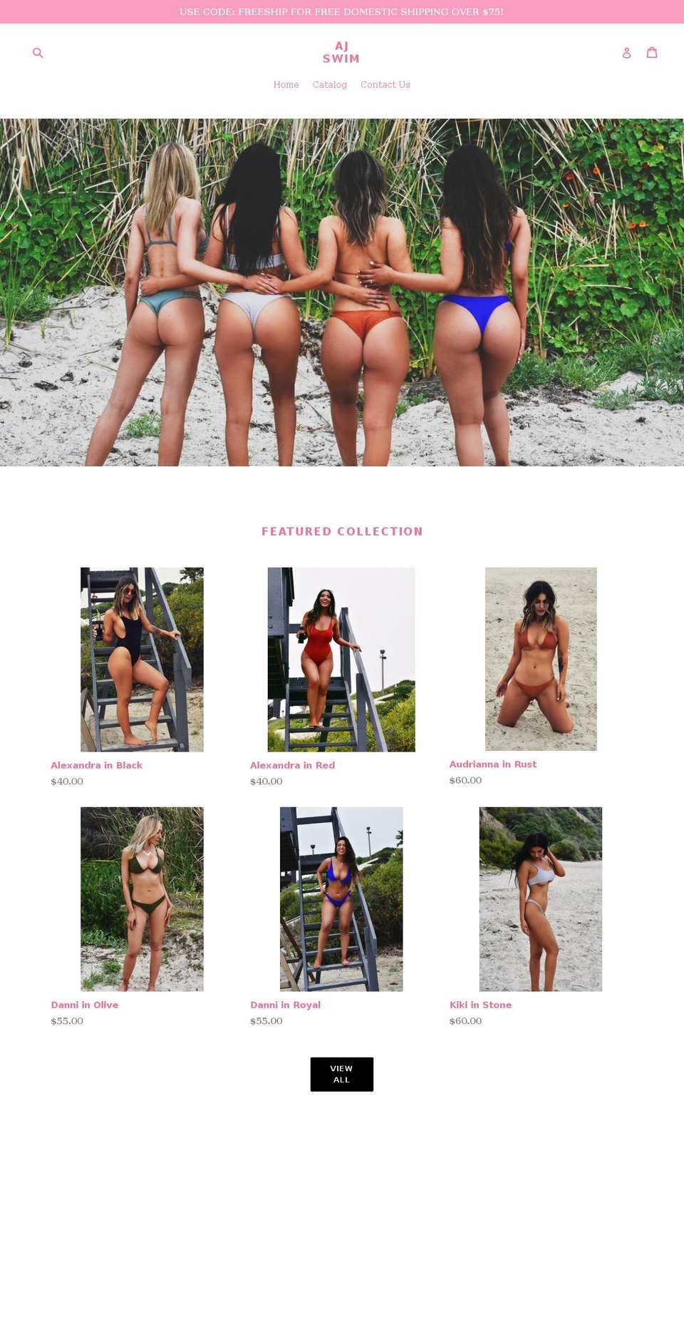 ajswim.com — Shopify storefront screenshot