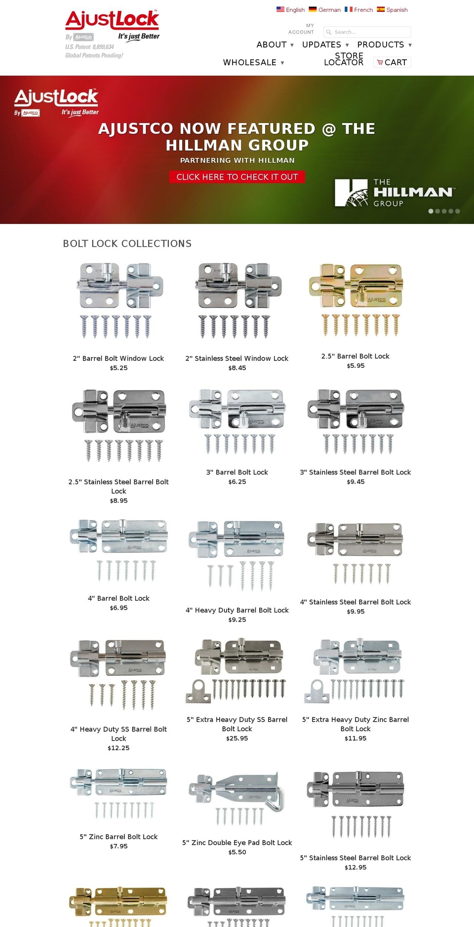 ajustlock.com shopify website screenshot