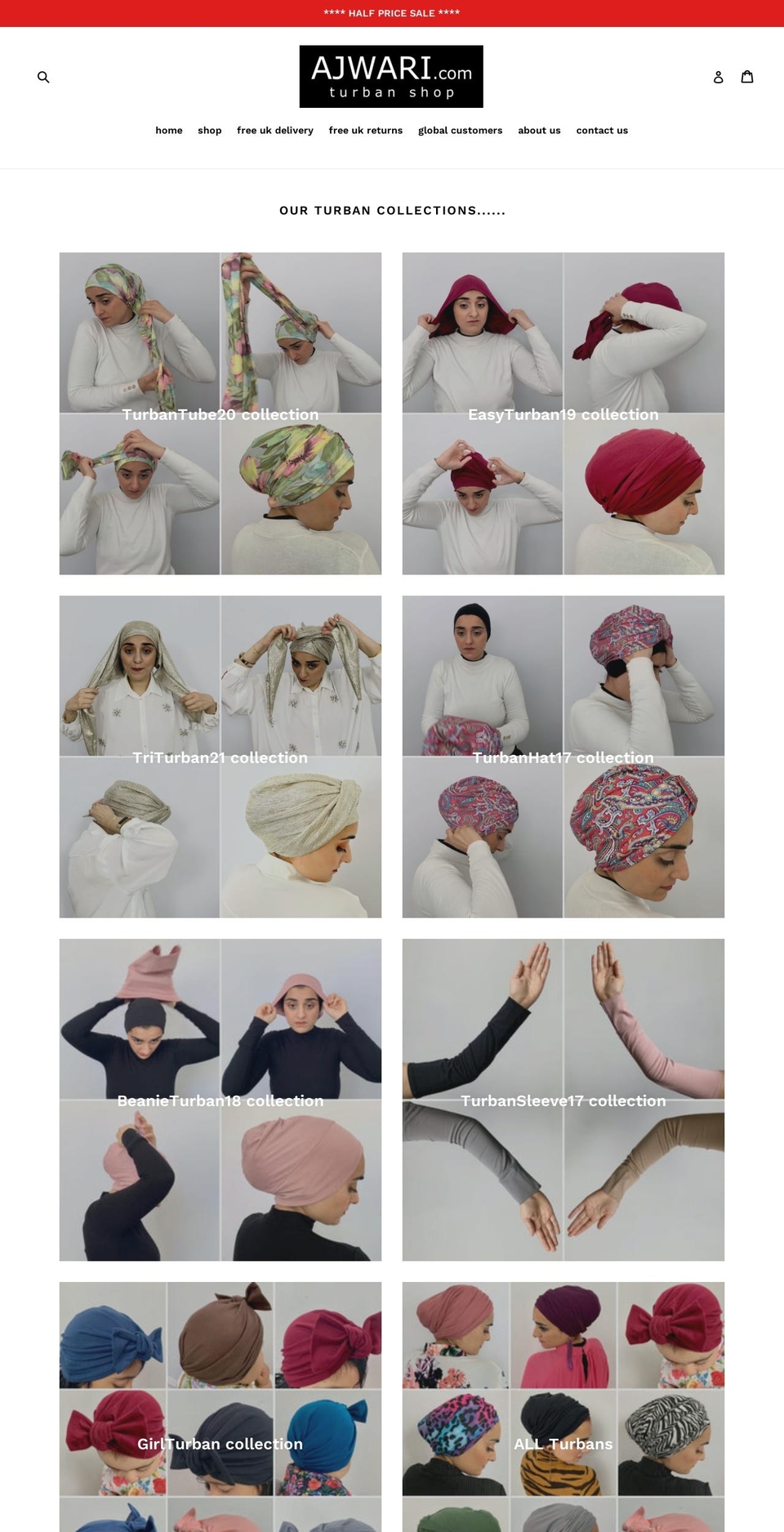 ajwari.com — Shopify storefront screenshot