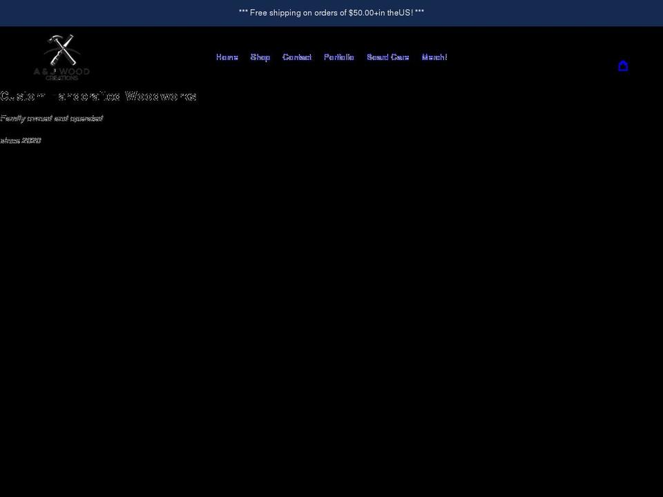 ajwoodshop.com shopify website screenshot
