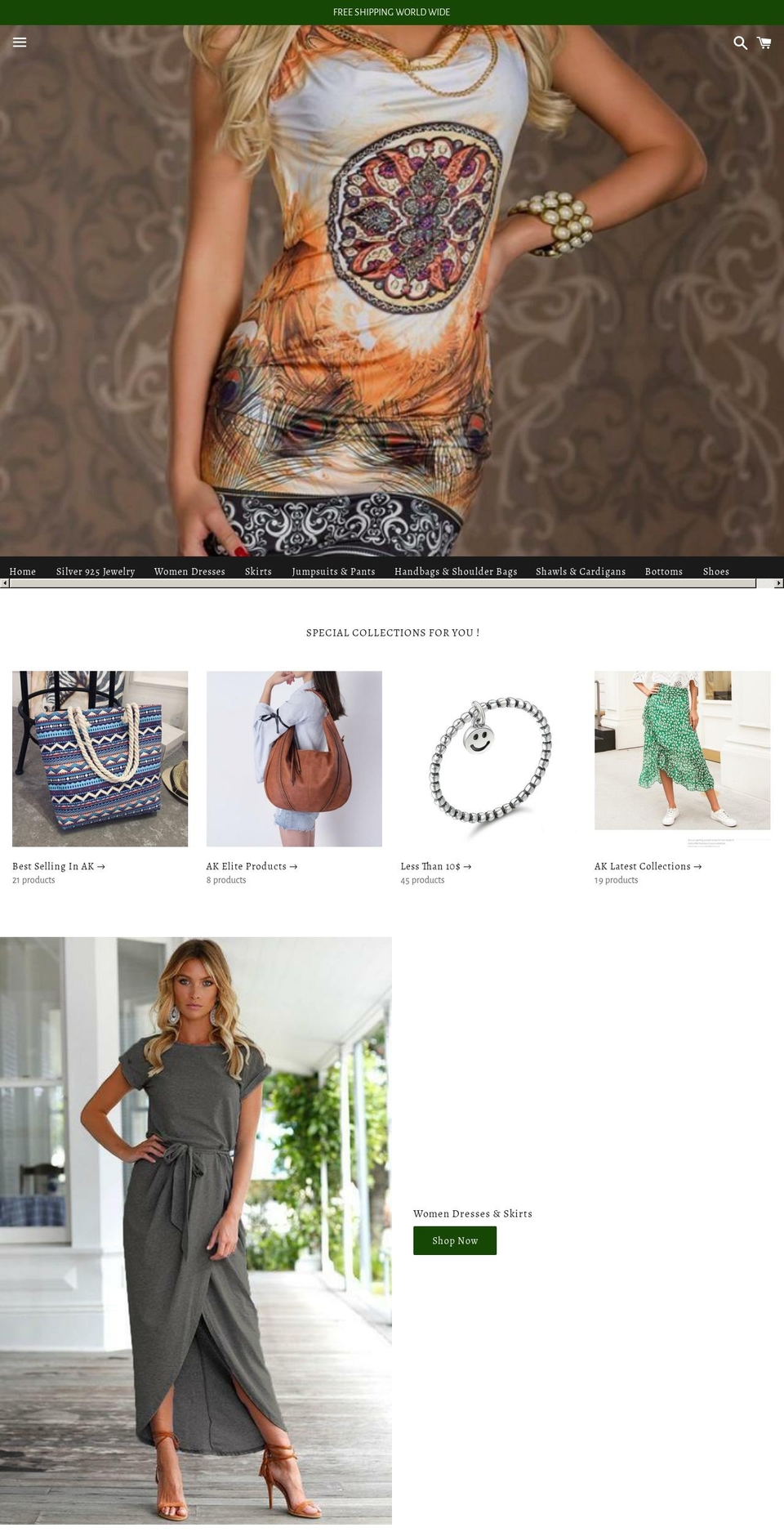 ak-onlineshop.com — Shopify storefront screenshot