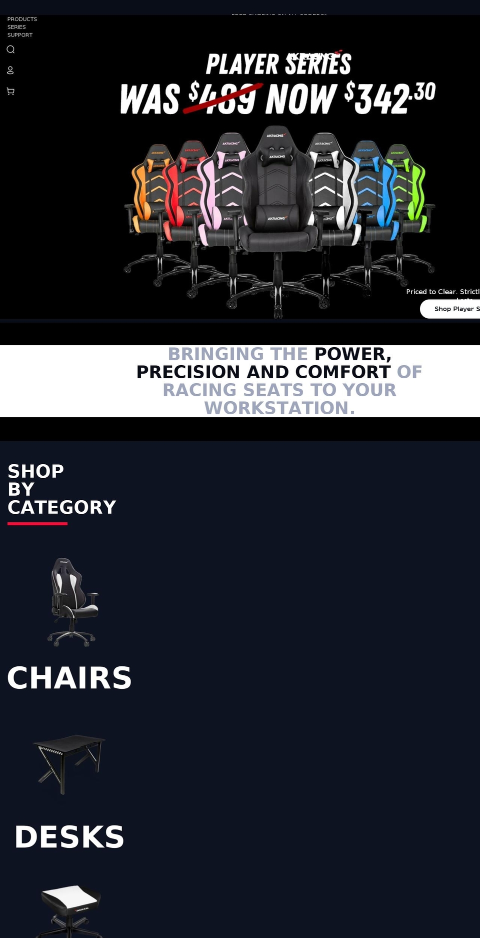ak-racing.com.au shopify website screenshot