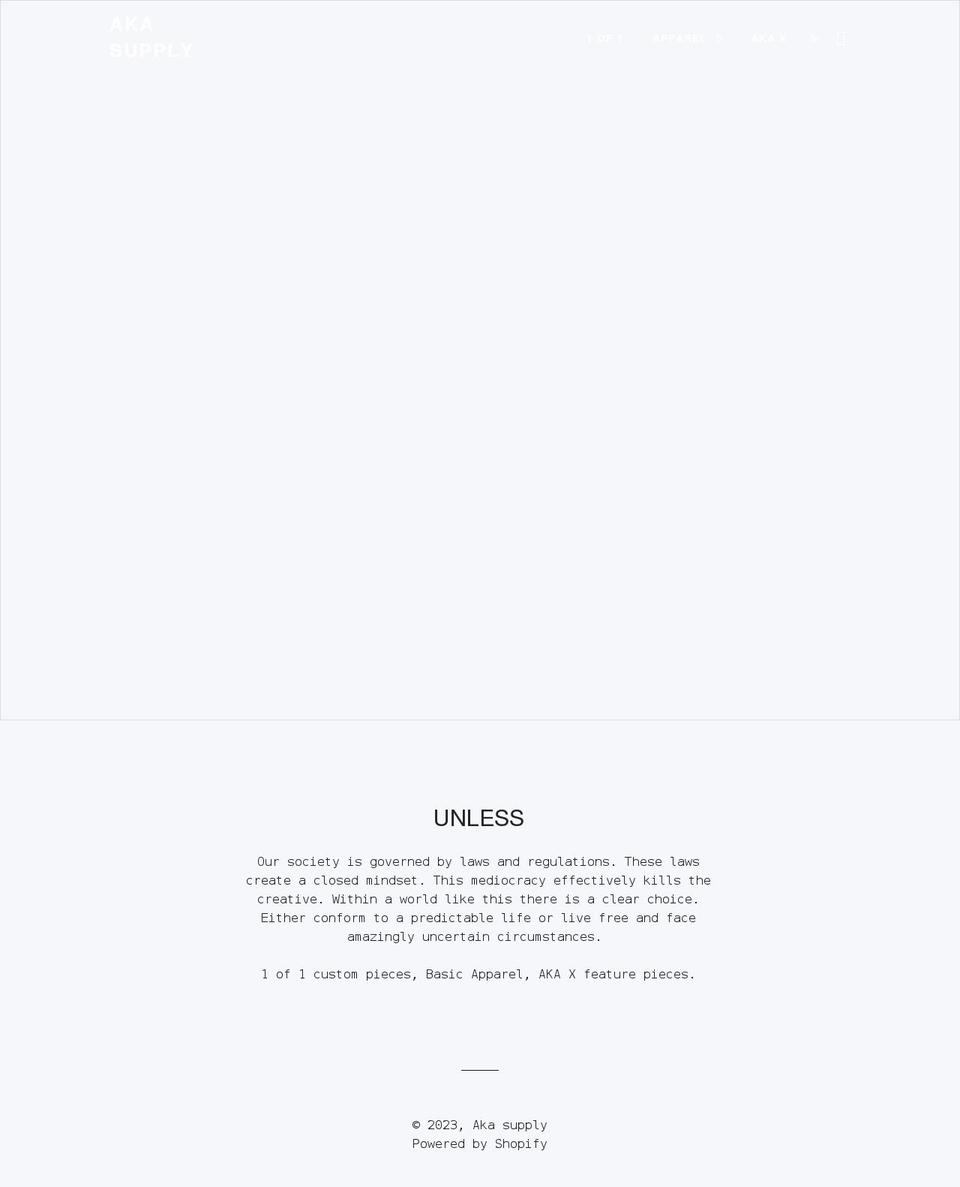 aka-supply.com shopify website screenshot