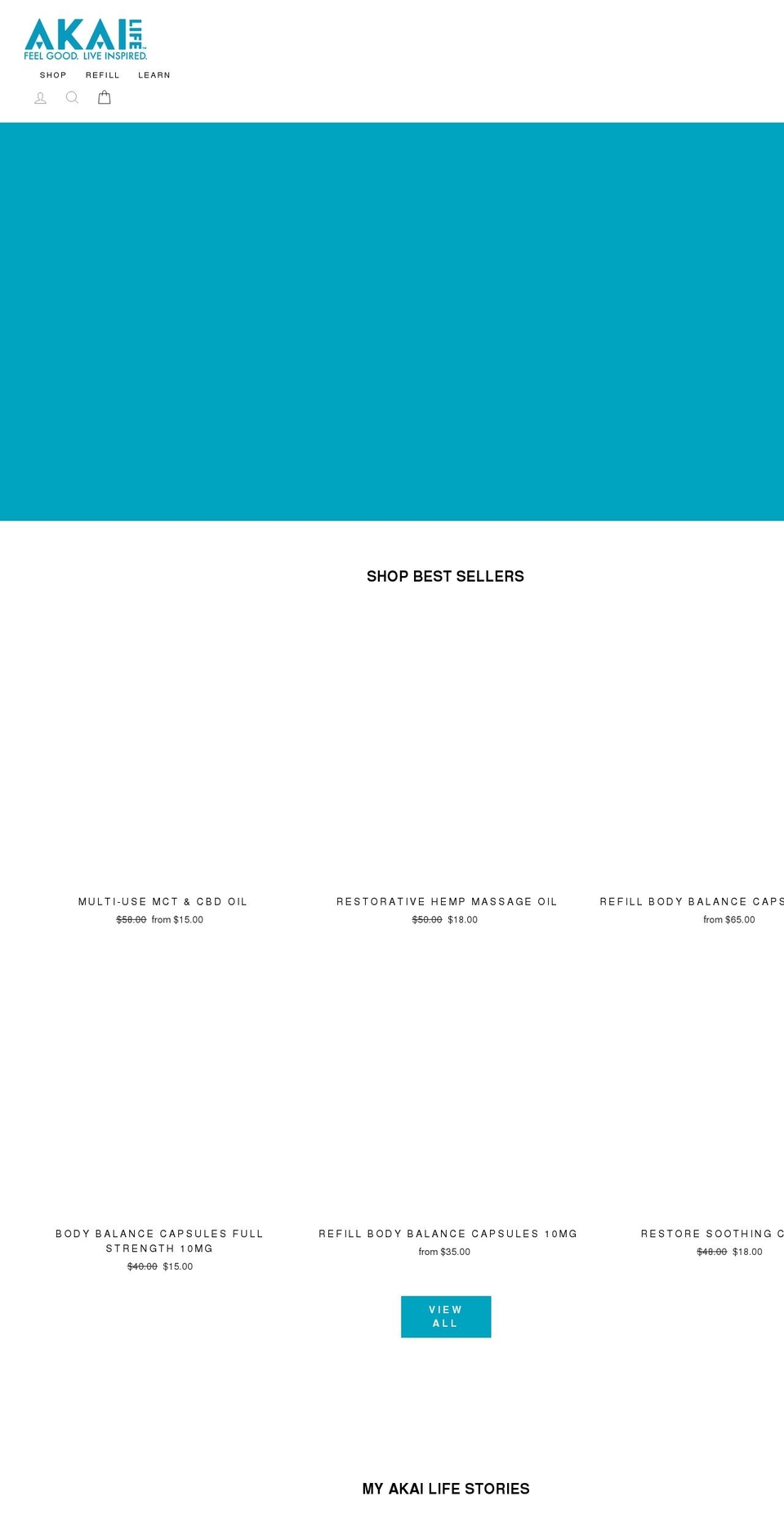 akailife.com shopify website screenshot
