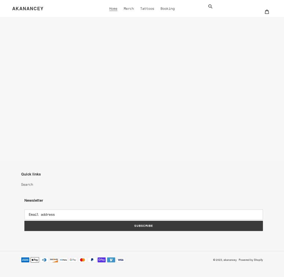 akanancey.com shopify website screenshot
