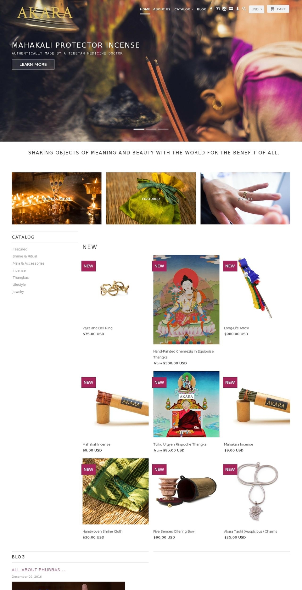 akaracollection.com shopify website screenshot