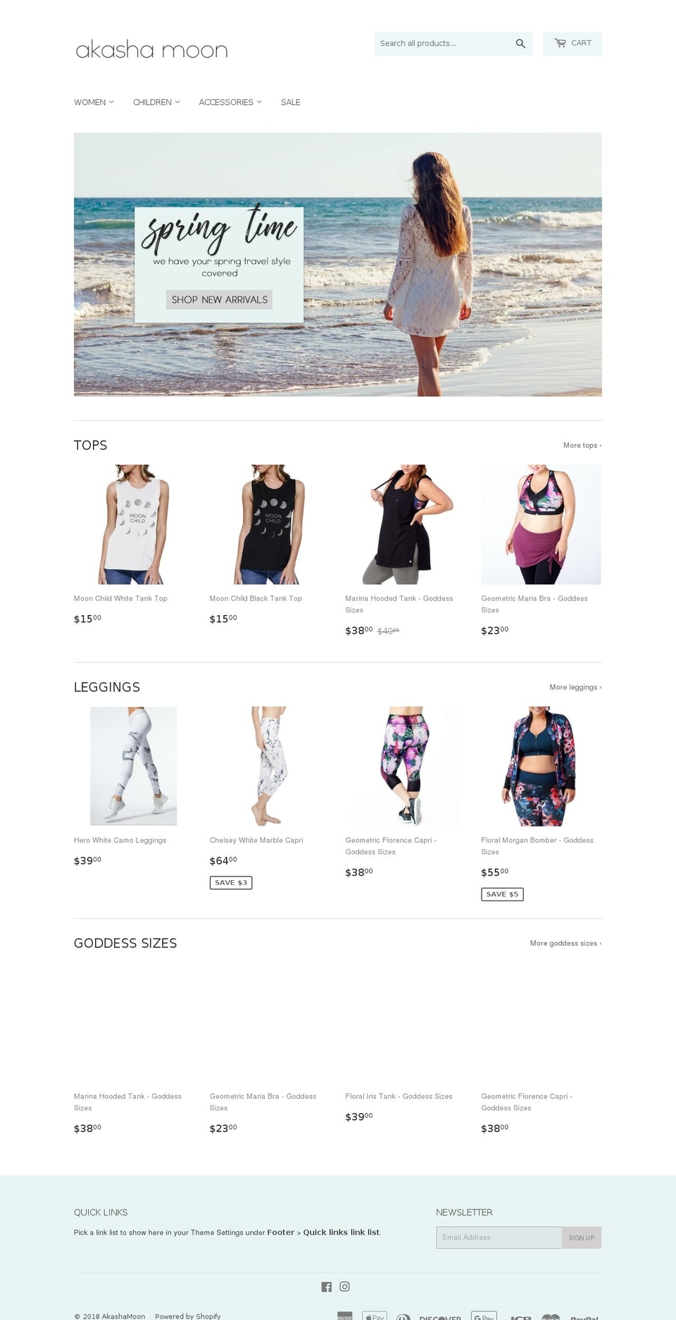 akashamoon.com — Shopify storefront screenshot
