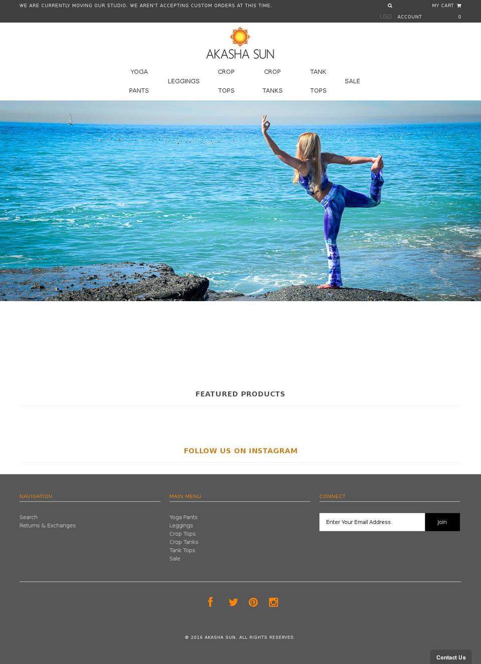 akashasun.com shopify website screenshot