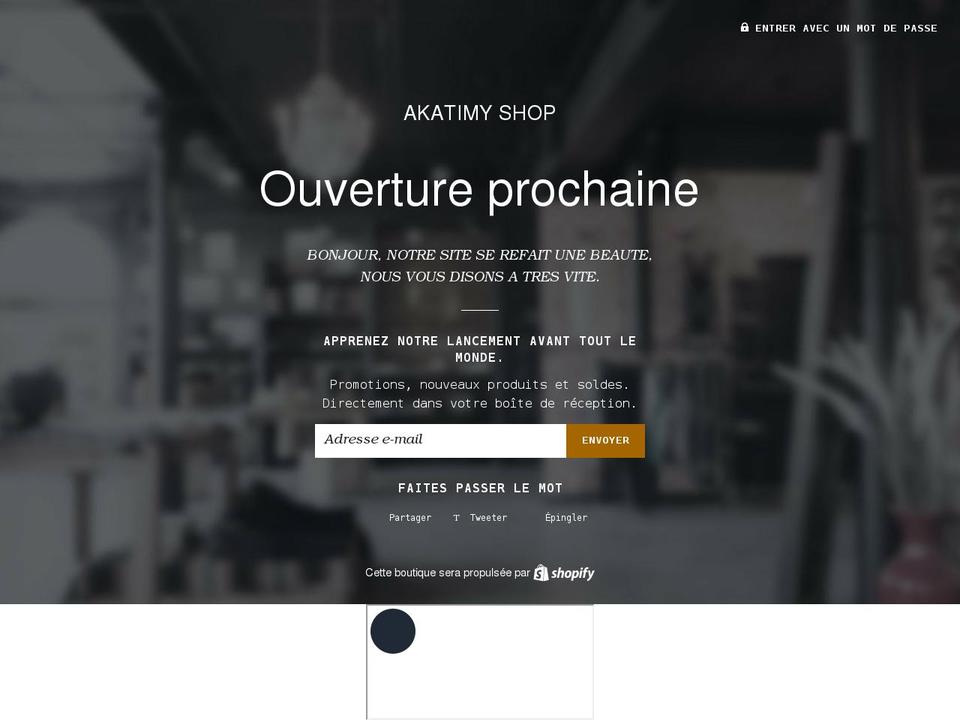 akatimyshop.com shopify website screenshot