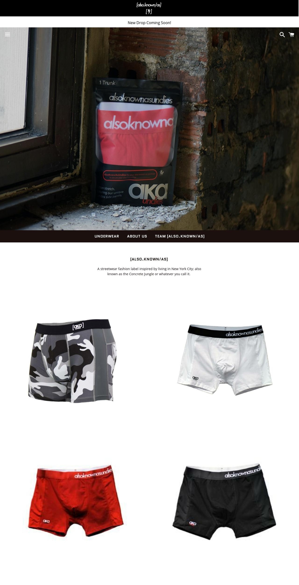 akaundies.com — Shopify storefront screenshot