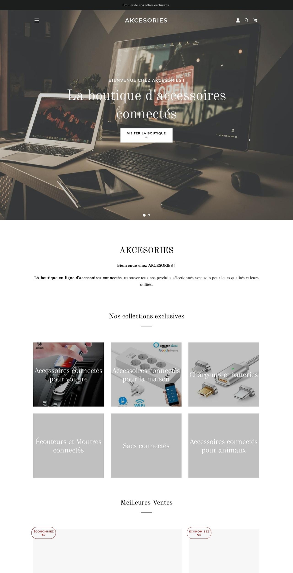 akcesories.com — Shopify storefront screenshot