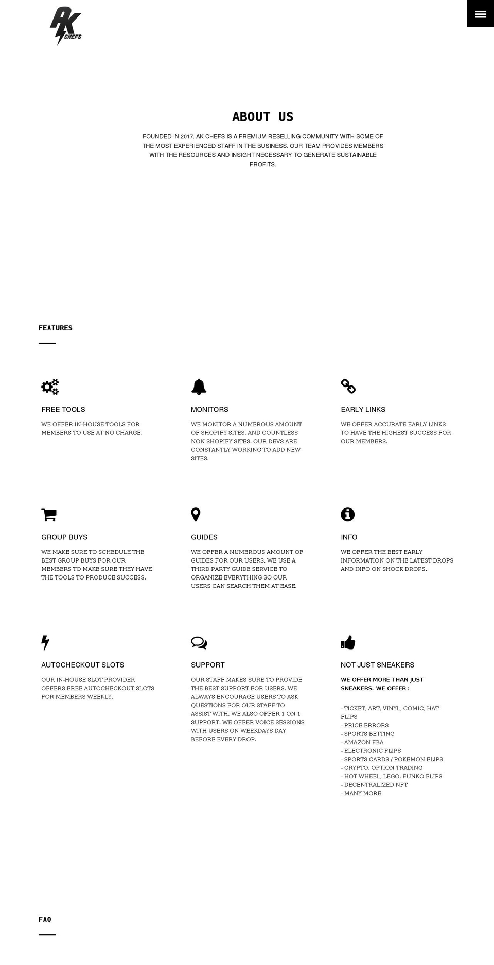 akchefs.com — Shopify storefront screenshot