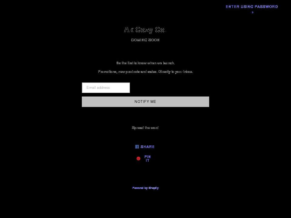 akcozyco.com shopify website screenshot
