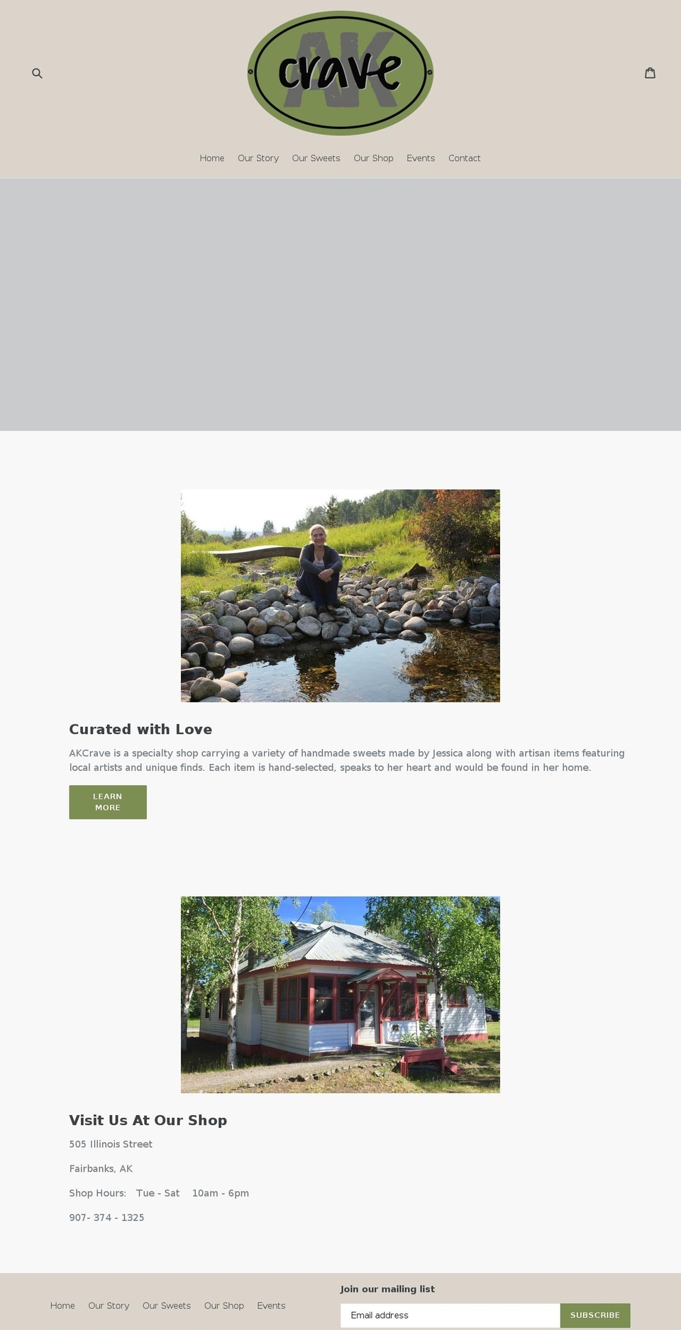 akcrave.com shopify website screenshot