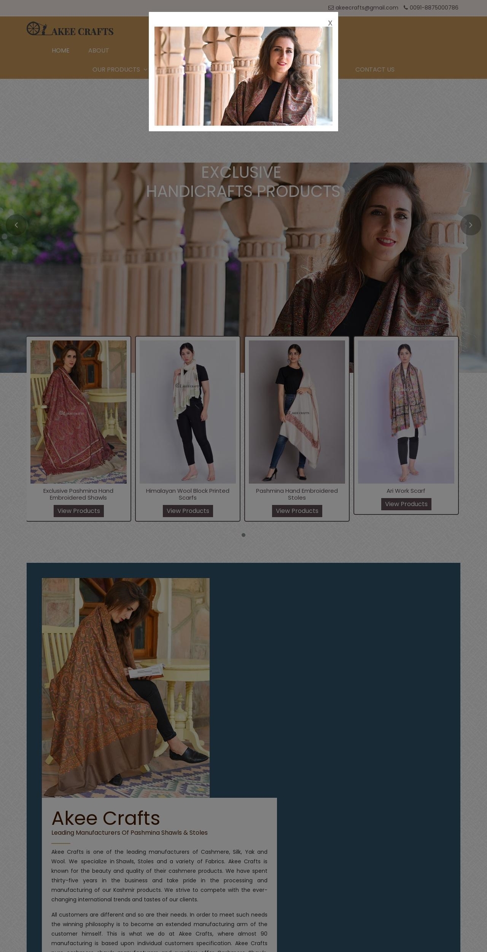 akeecrafts.com — Shopify storefront screenshot