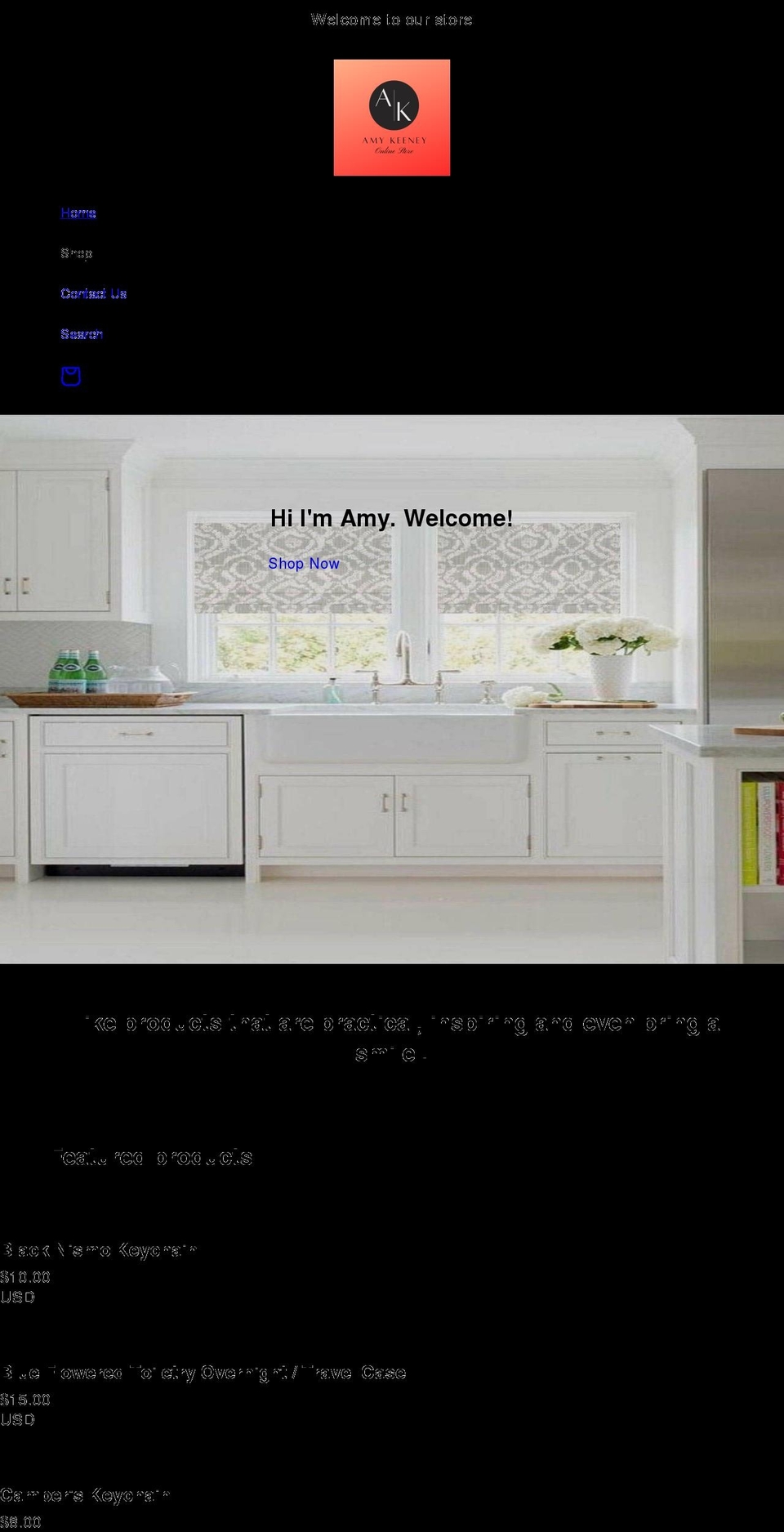 akeeney.com shopify website screenshot