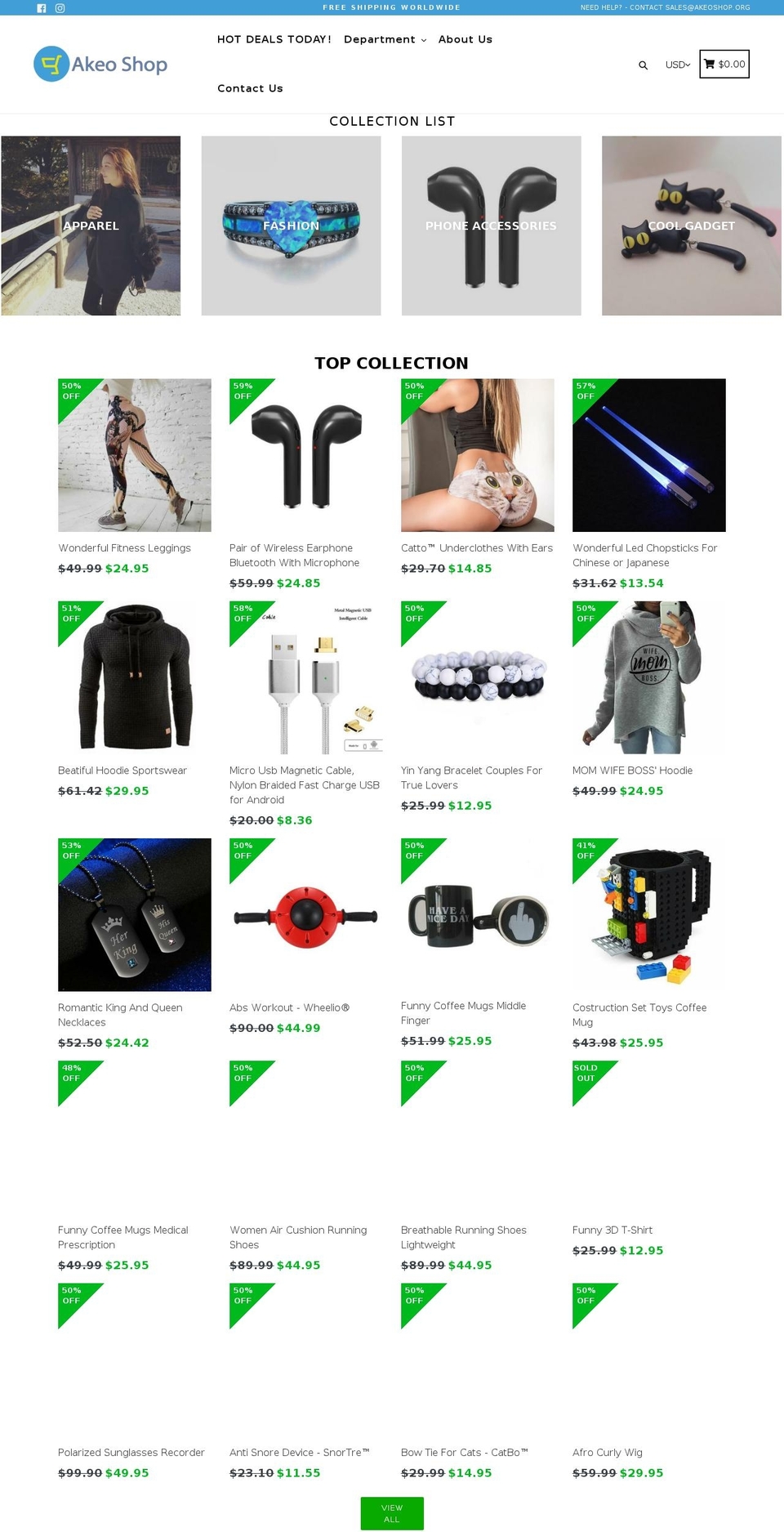 akeoshop.org shopify website screenshot