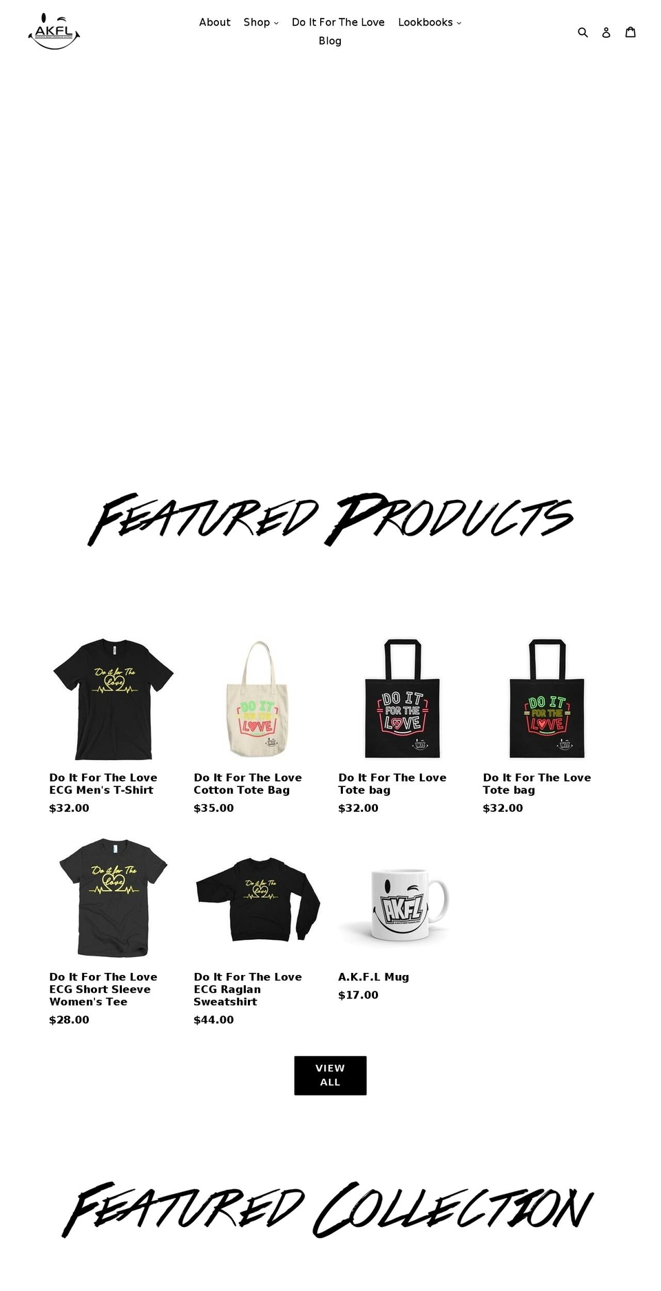 akflclothing.com shopify website screenshot