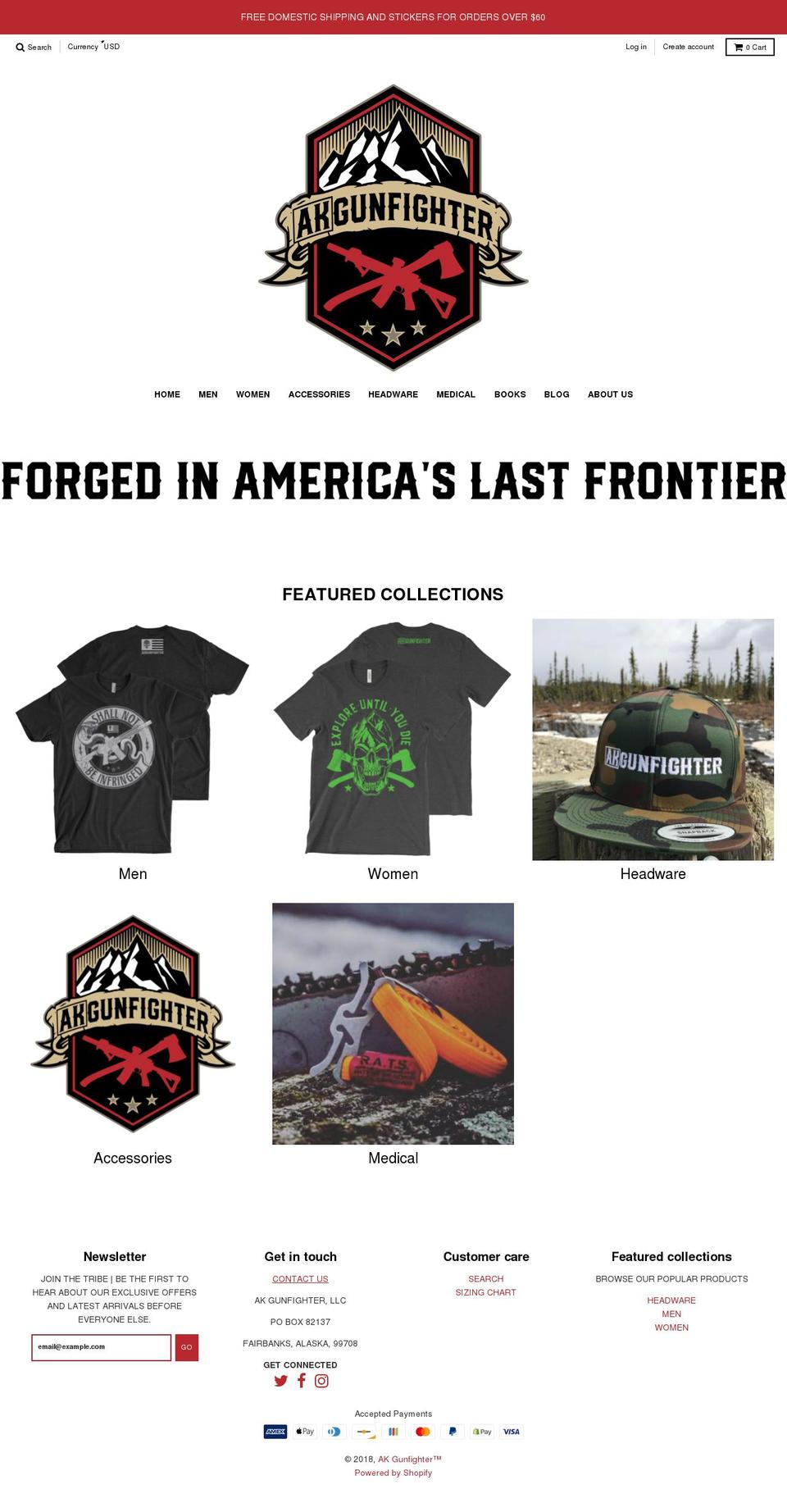 akgunfighter.com — Shopify storefront screenshot