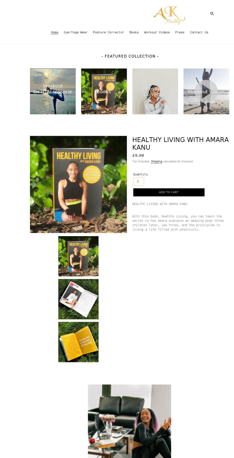 akhealthy.co.uk shopify website screenshot