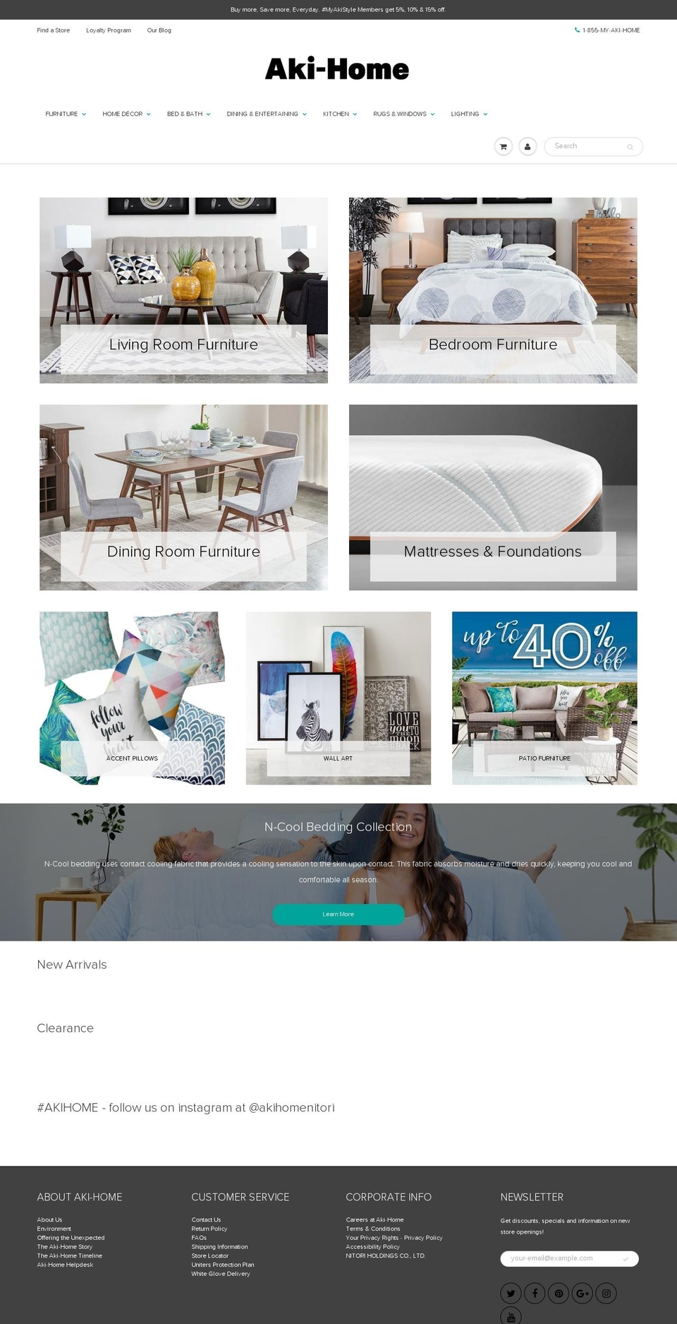 aki-home.com — Shopify storefront screenshot