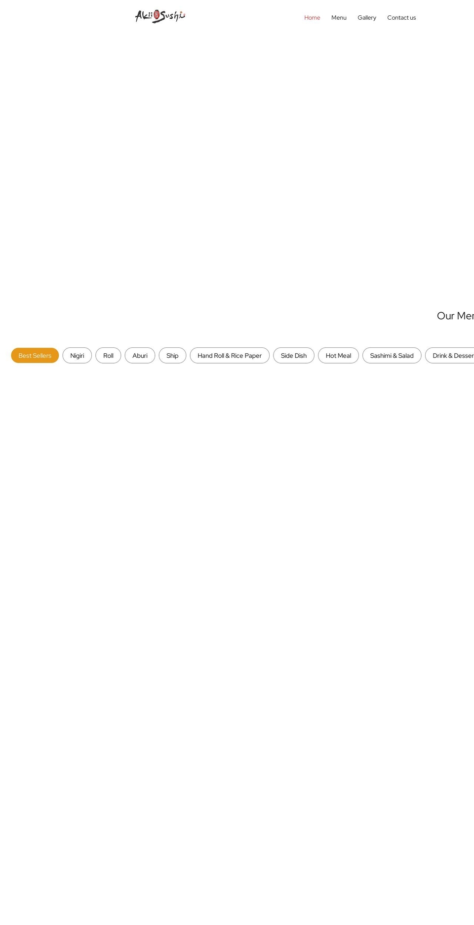 akiisushi.com.au shopify website screenshot