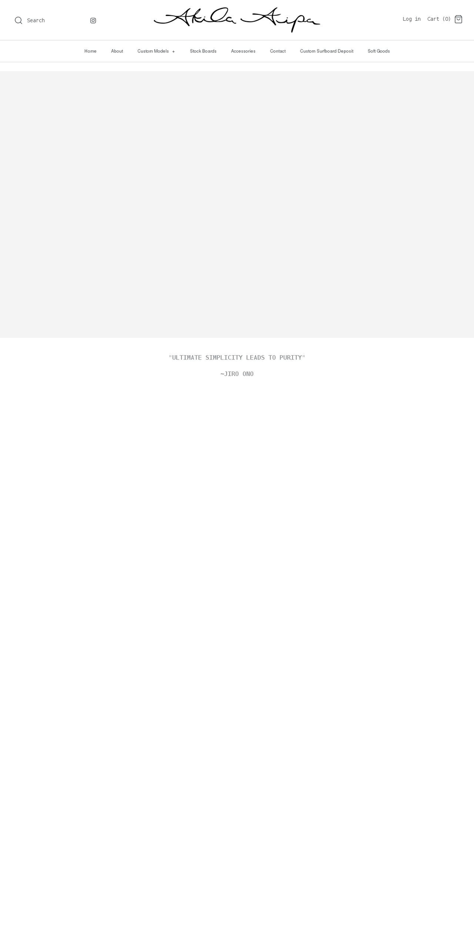akilaaipasurfboards.com shopify website screenshot