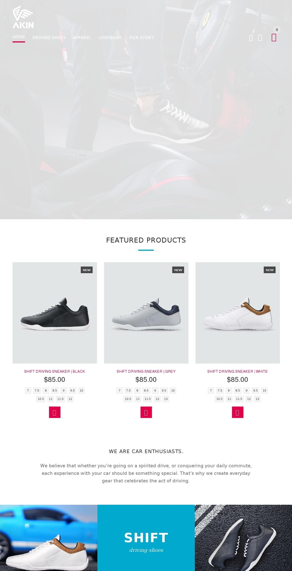 YourStore Shopify theme site example akingear.com