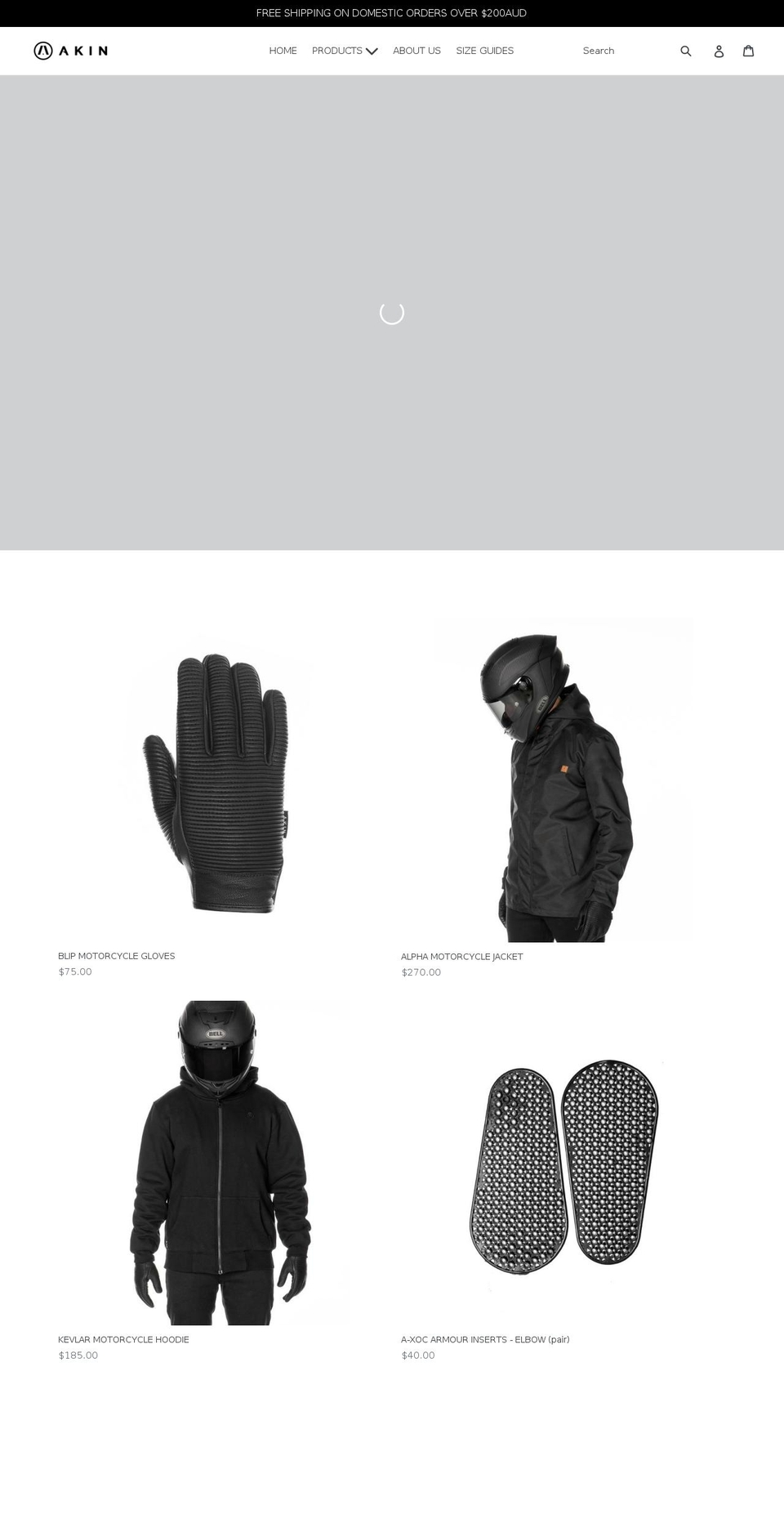 akinmoto.com — Shopify storefront screenshot
