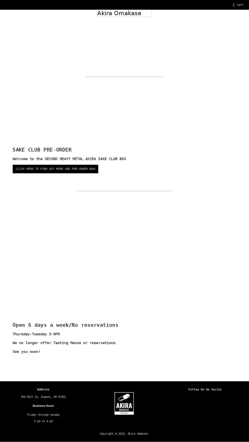 akiraeugene.com shopify website screenshot