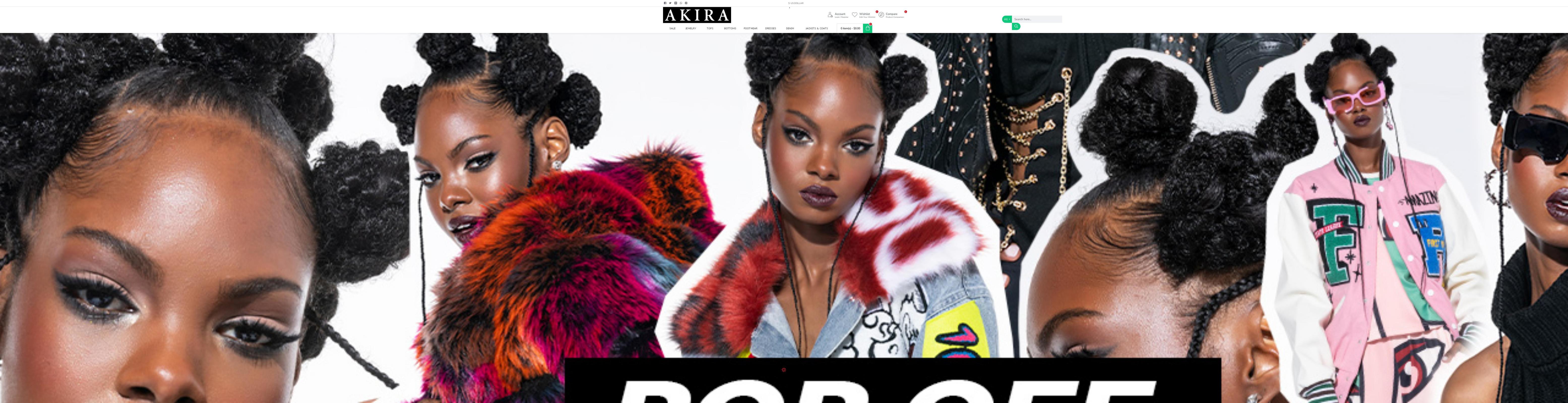akiraoutlet.com — Shopify storefront screenshot