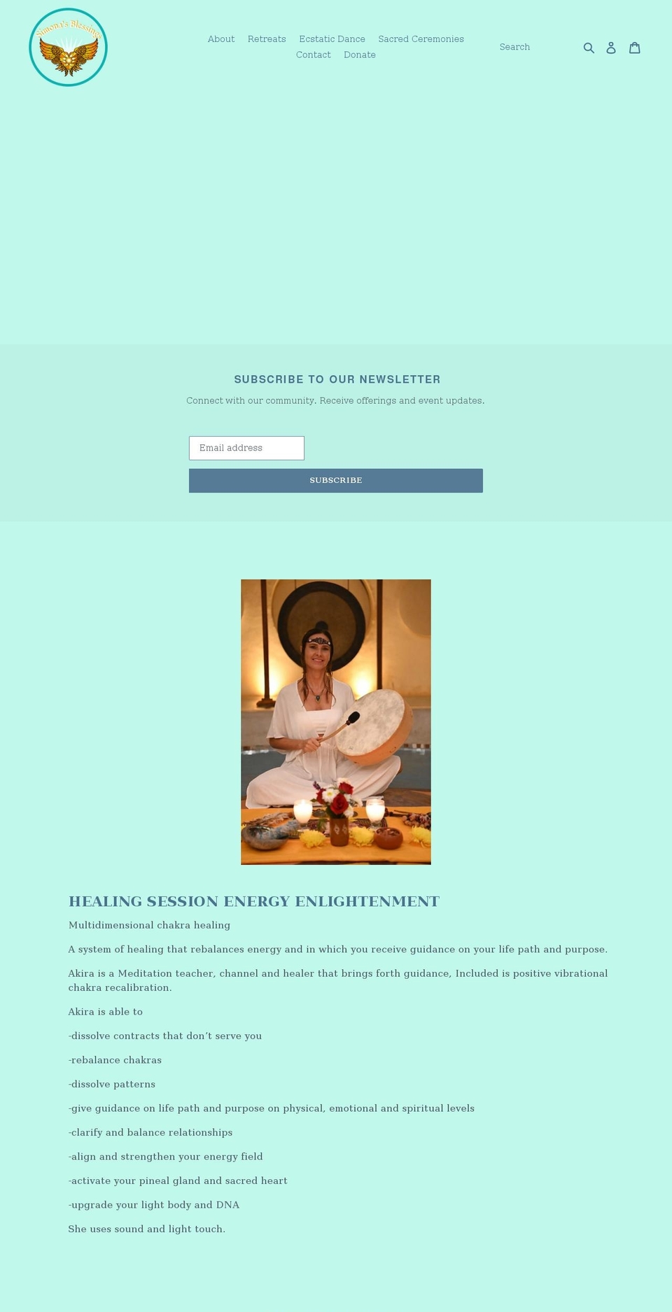 akiraschanneledlight.com shopify website screenshot