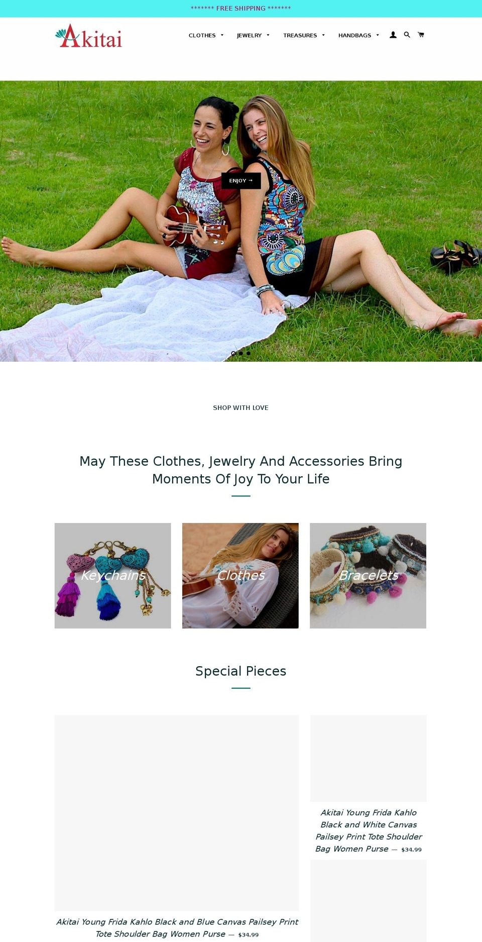 akitai.com — Shopify storefront screenshot