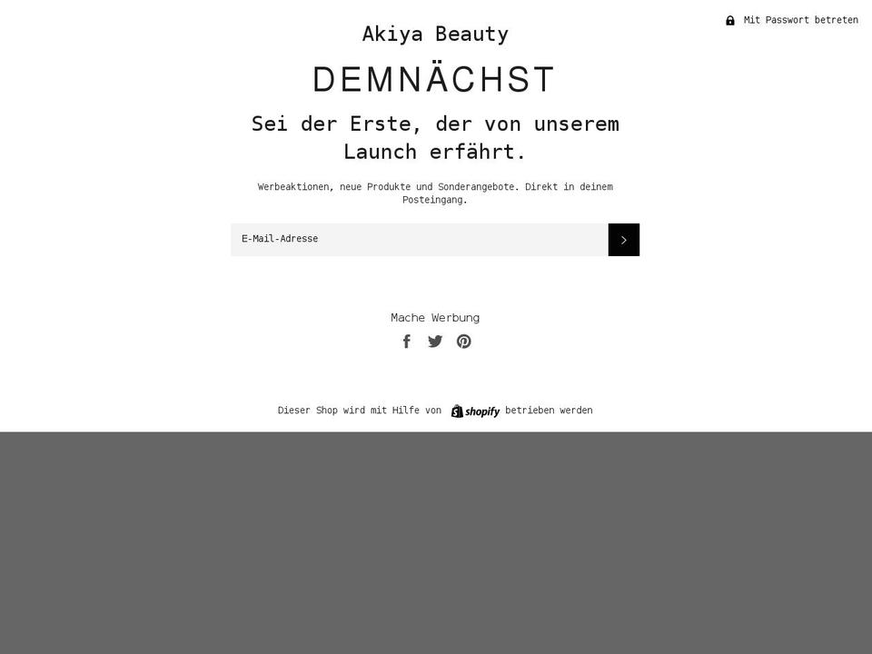 akiya.de shopify website screenshot