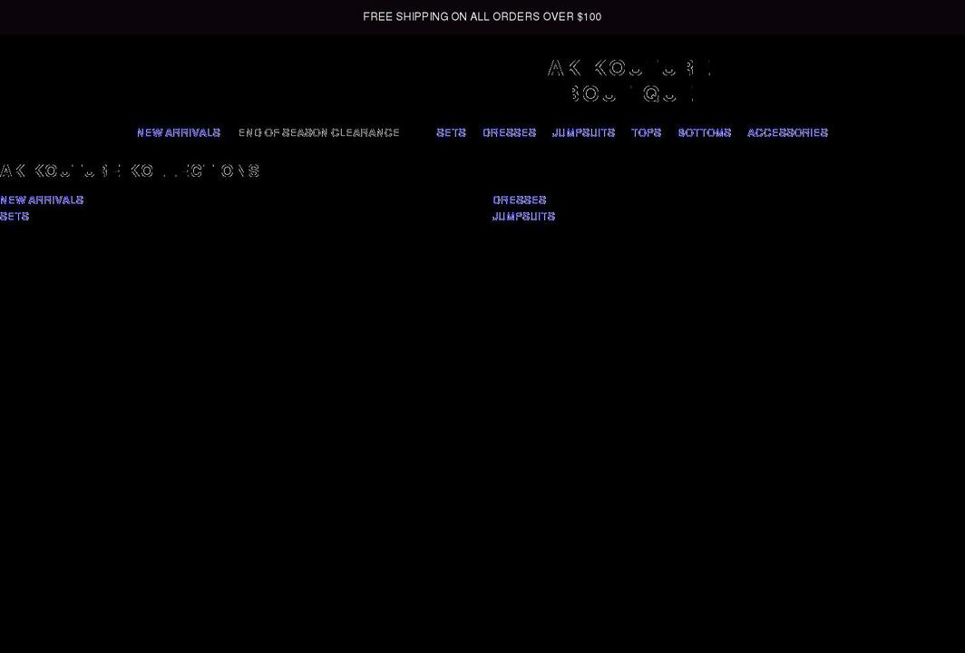akkouture.com shopify website screenshot