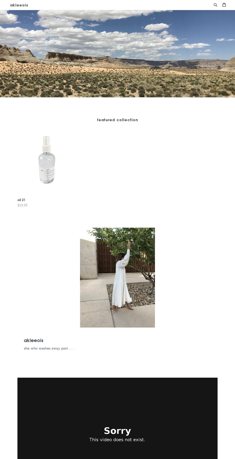 akleeois.com shopify website screenshot