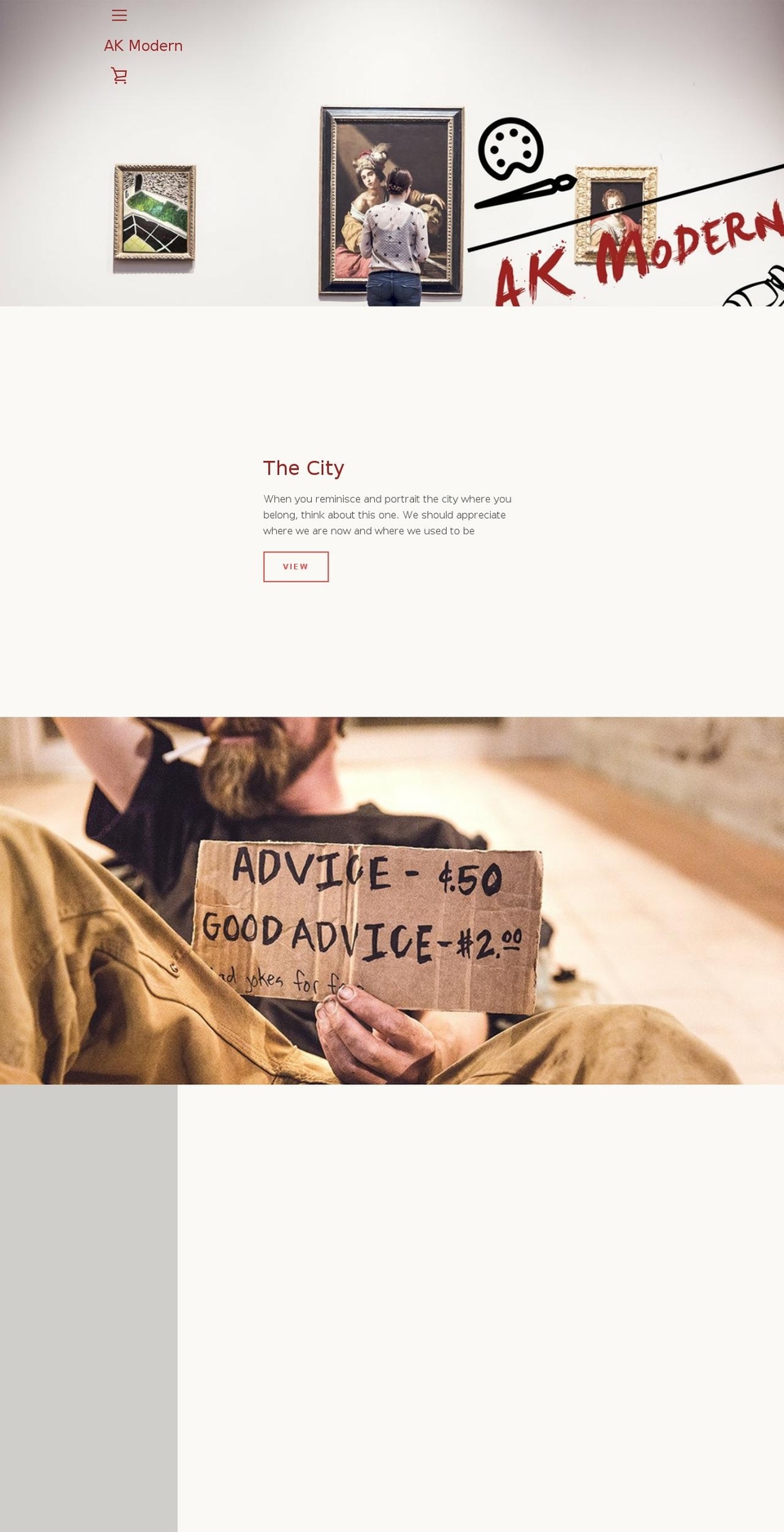 Current Theme Shopify theme site example akmodern.com
