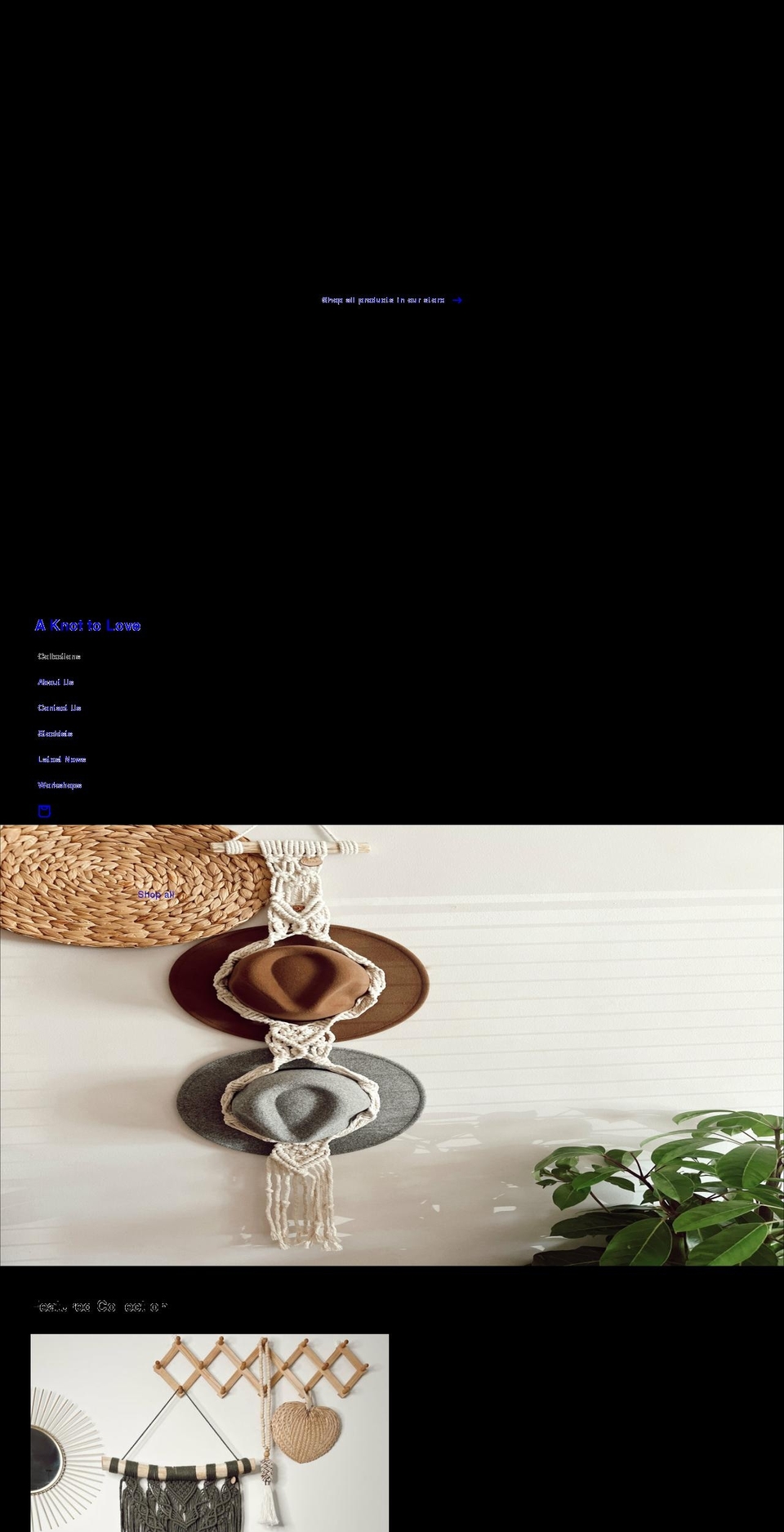 aknottolove.com shopify website screenshot