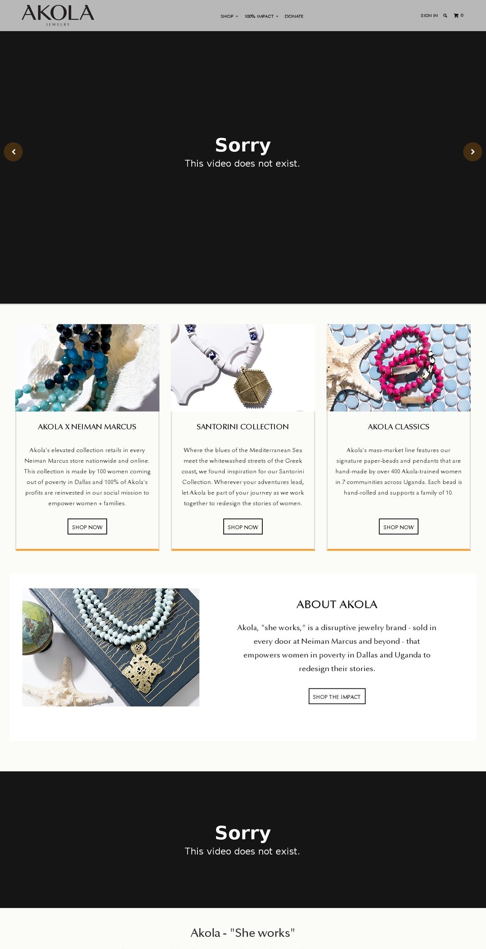akolaproject.com shopify website screenshot