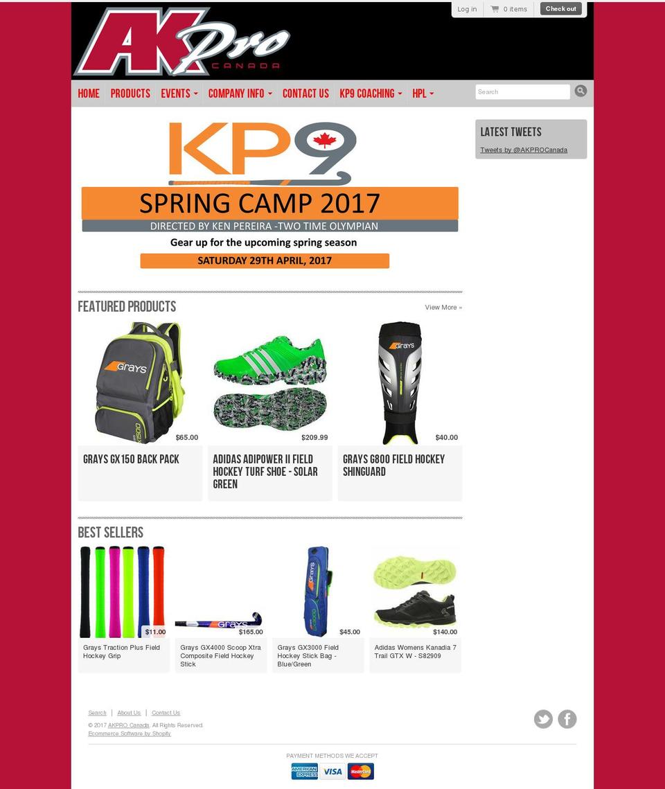 akprocanada.com shopify website screenshot