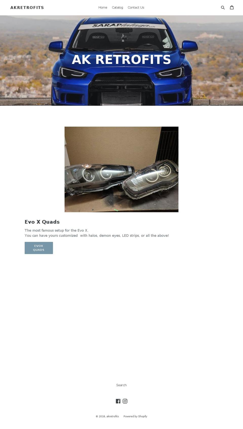 akretrofits.com — Shopify storefront screenshot