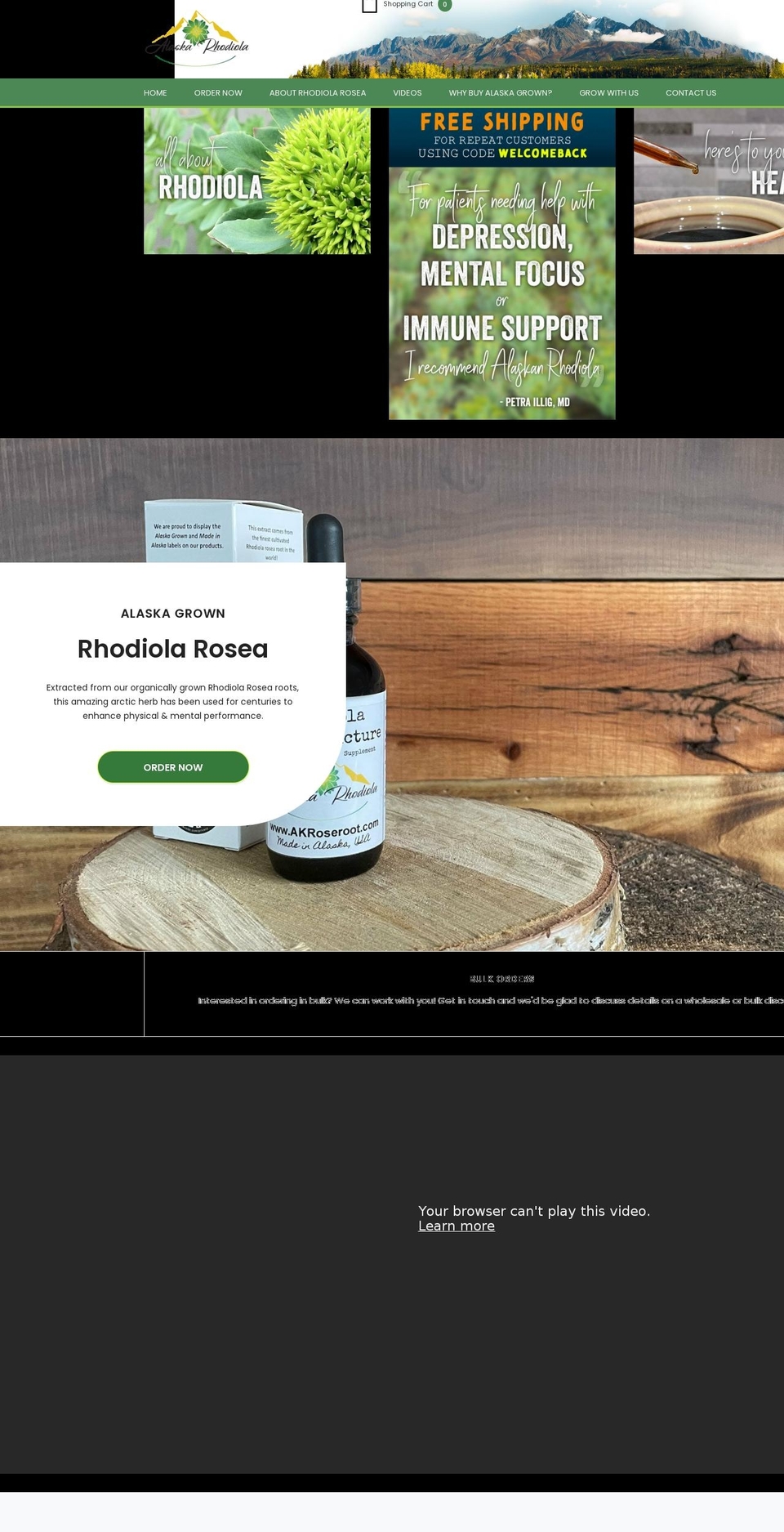 akroseroot.com shopify website screenshot