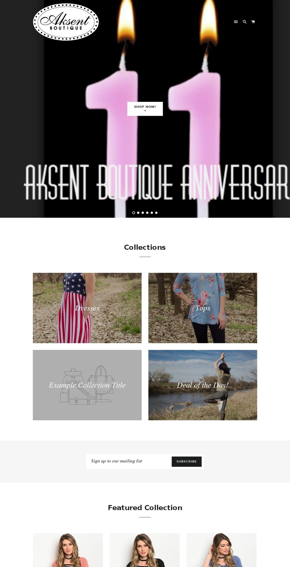 aksentboutique.com shopify website screenshot