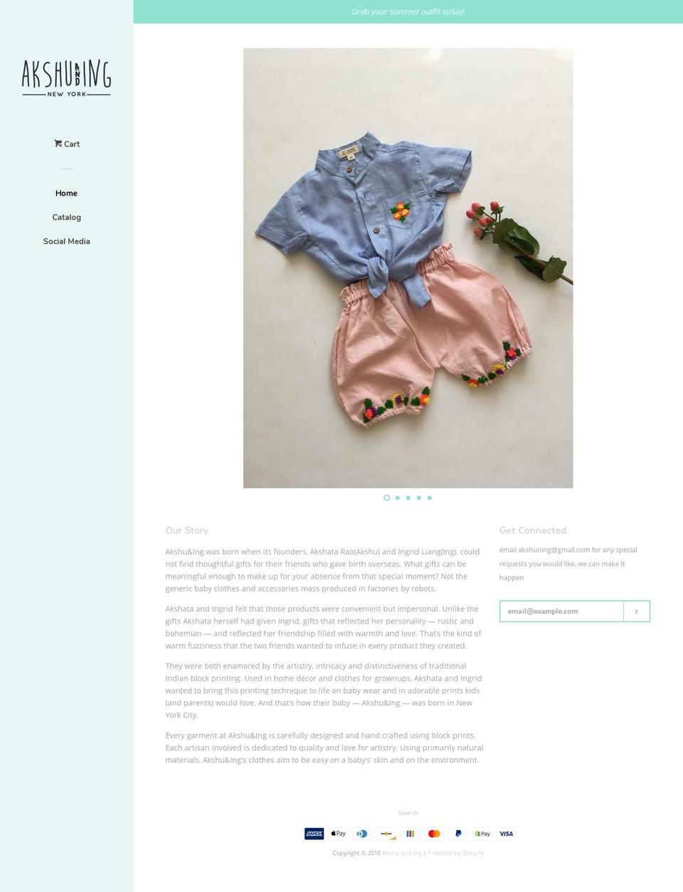 akshuanding.com — Shopify storefront screenshot