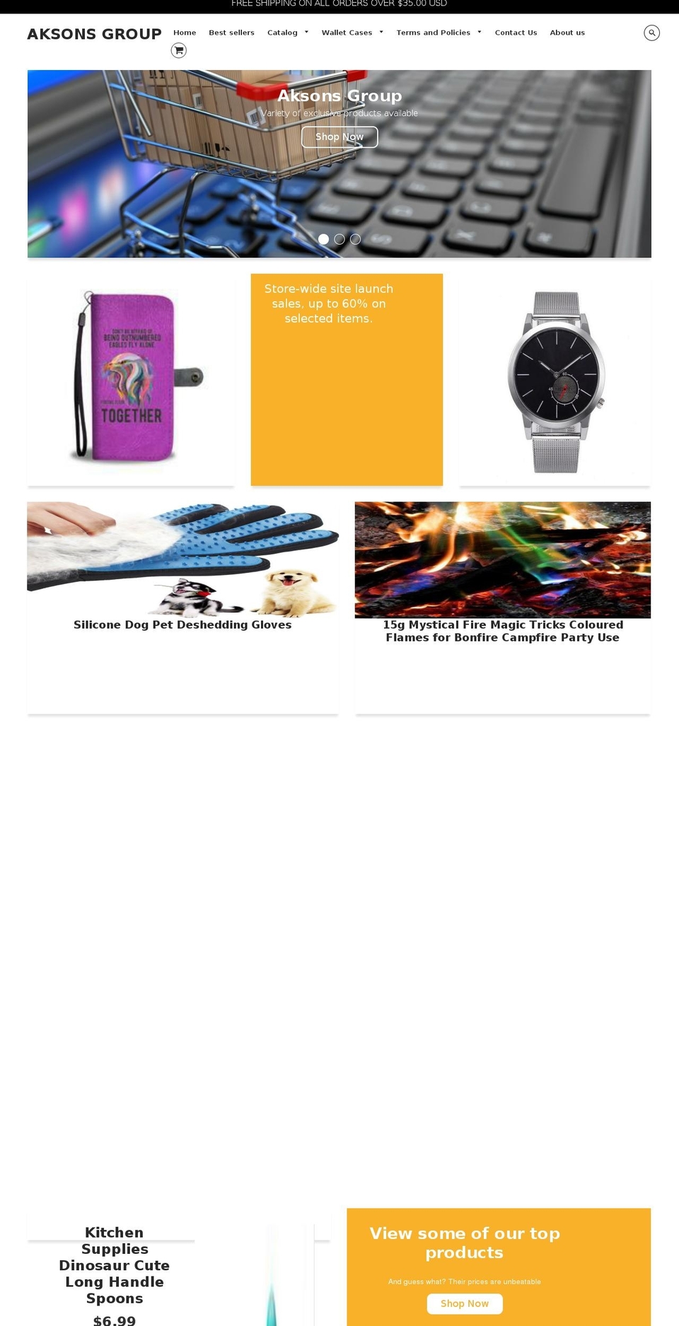 aksonsgroup.com — Shopify storefront screenshot