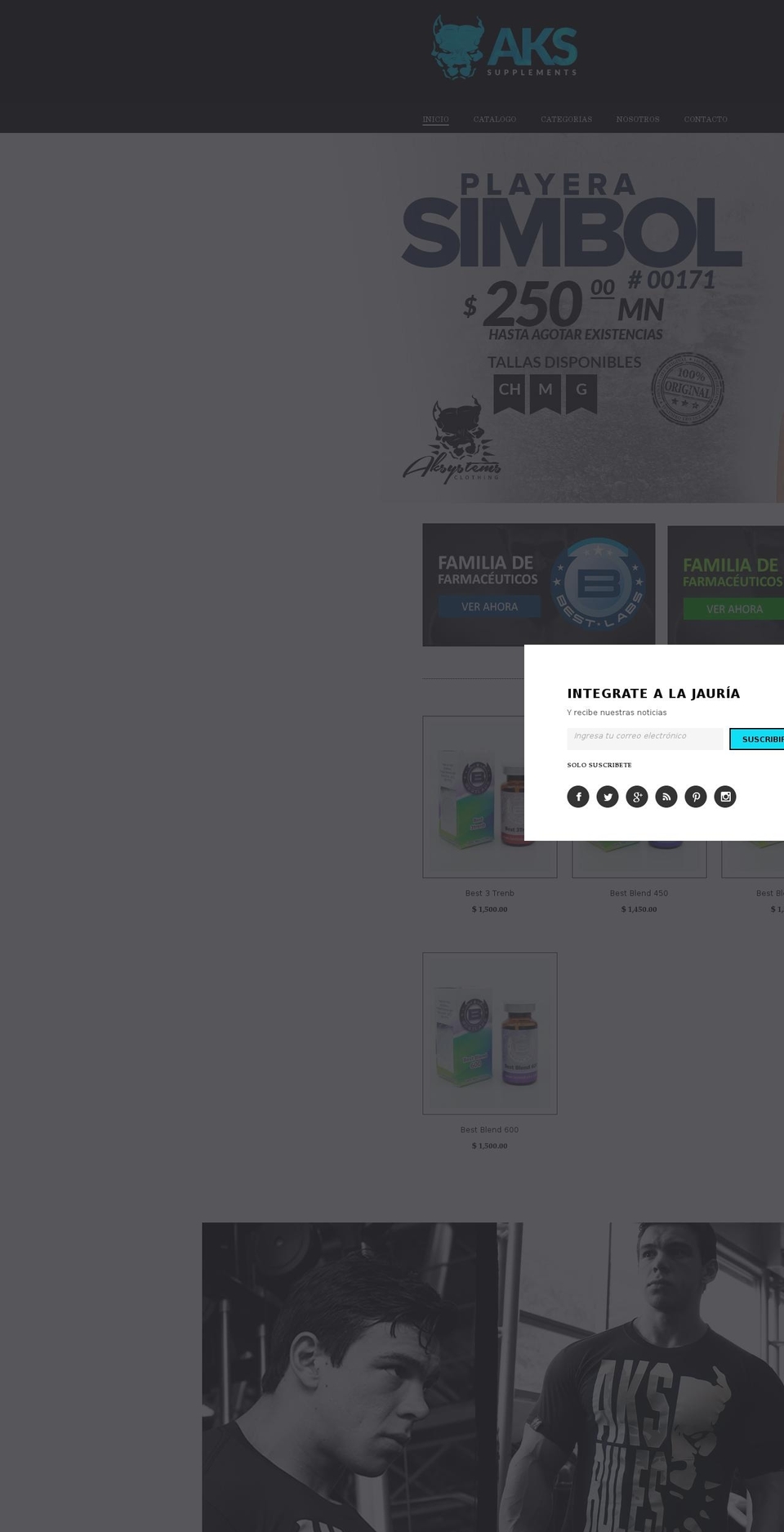aksupplements.com shopify website screenshot