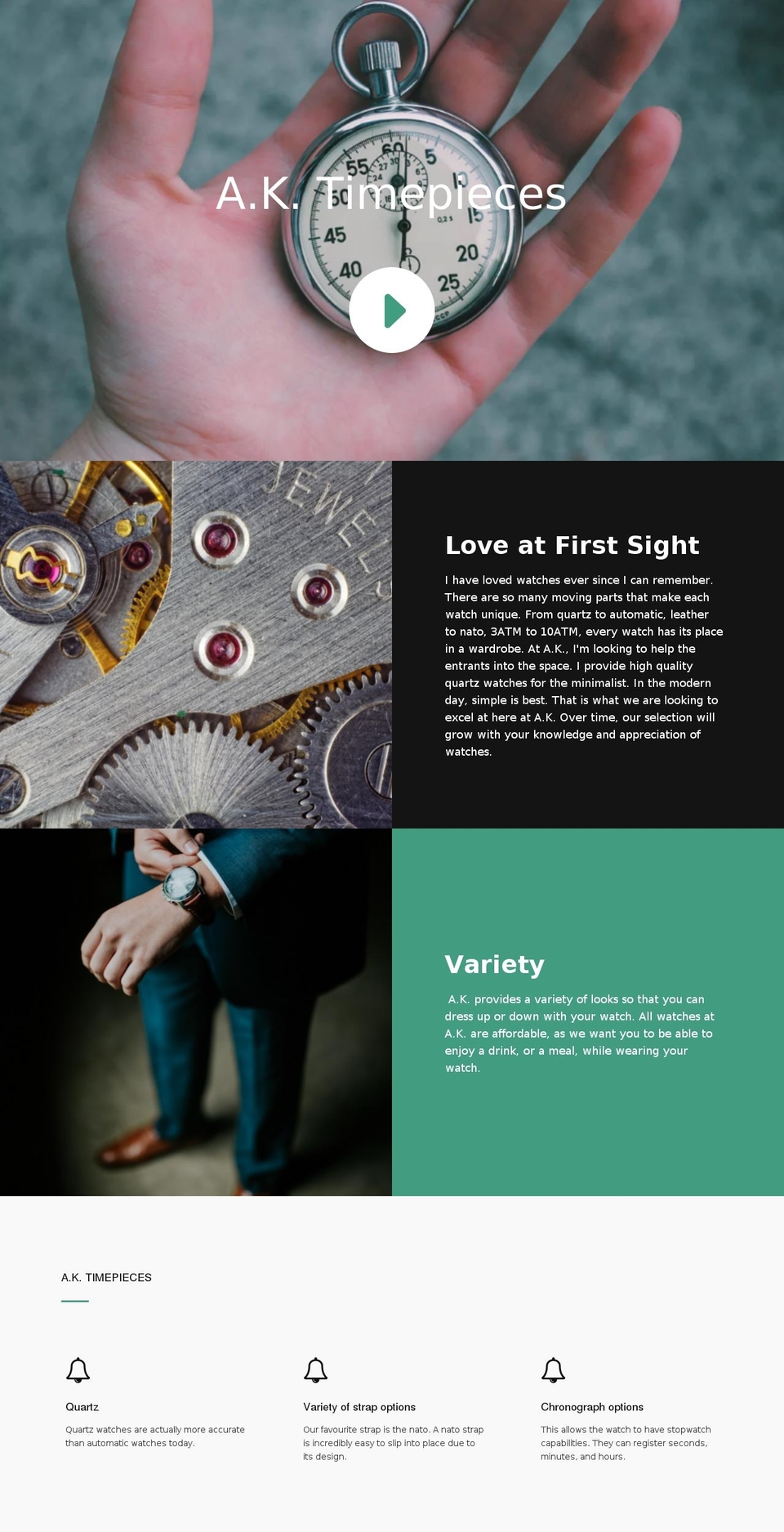 aktimepieces.com — Shopify storefront screenshot