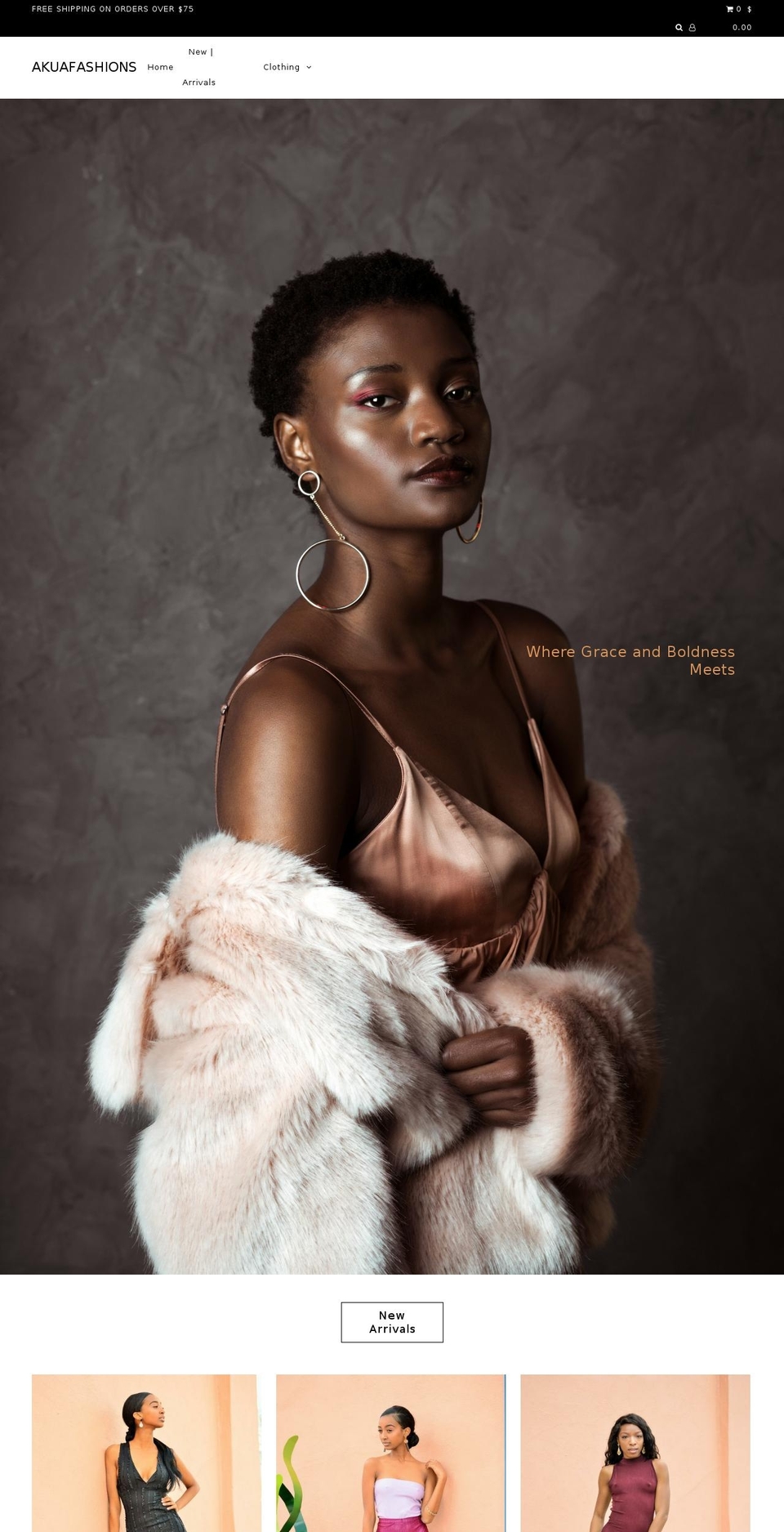 akuafashions.com — Shopify storefront screenshot