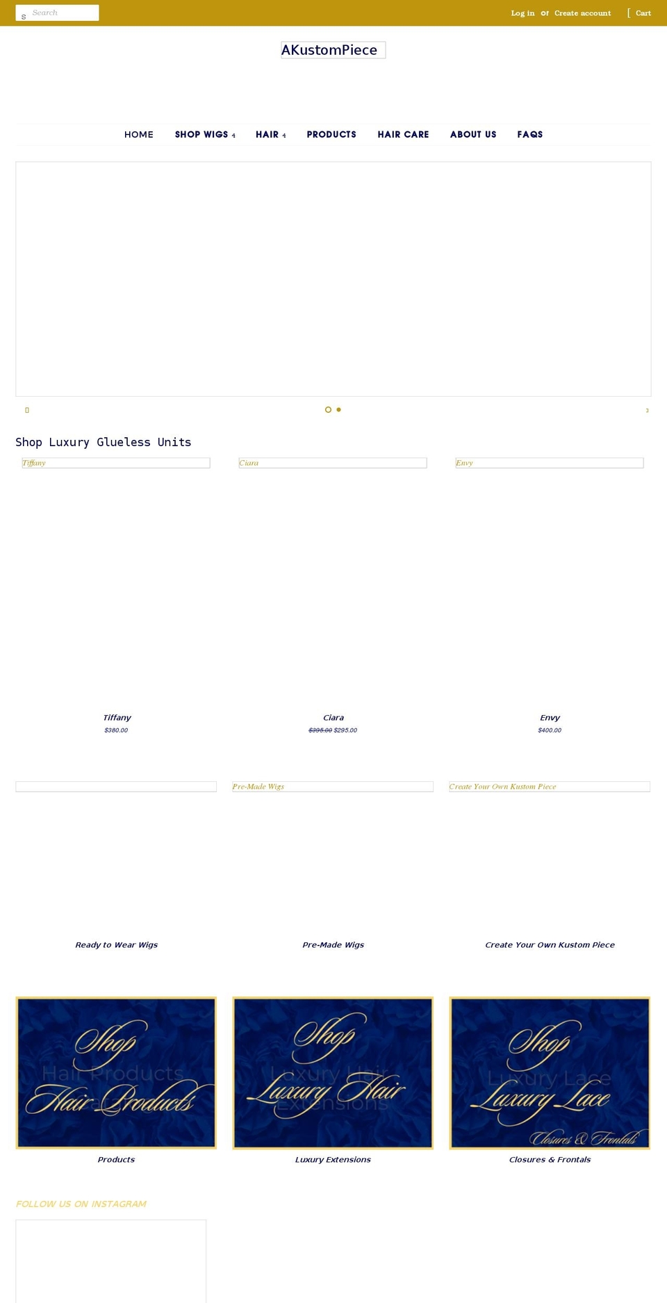 akustompiece.com shopify website screenshot